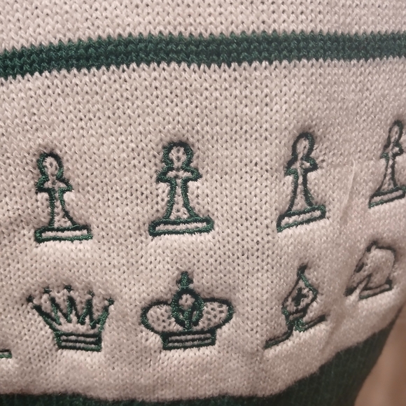 Queens Gambit Chessmas Christmas Sweater Medium - Picture 6 of 6